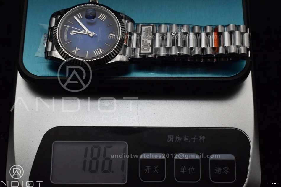 Dial QF on DayDate 40 (Gain President SS V4 Blue Edition Steel Bracelet A2836 Weight) Best 904L Black 0426